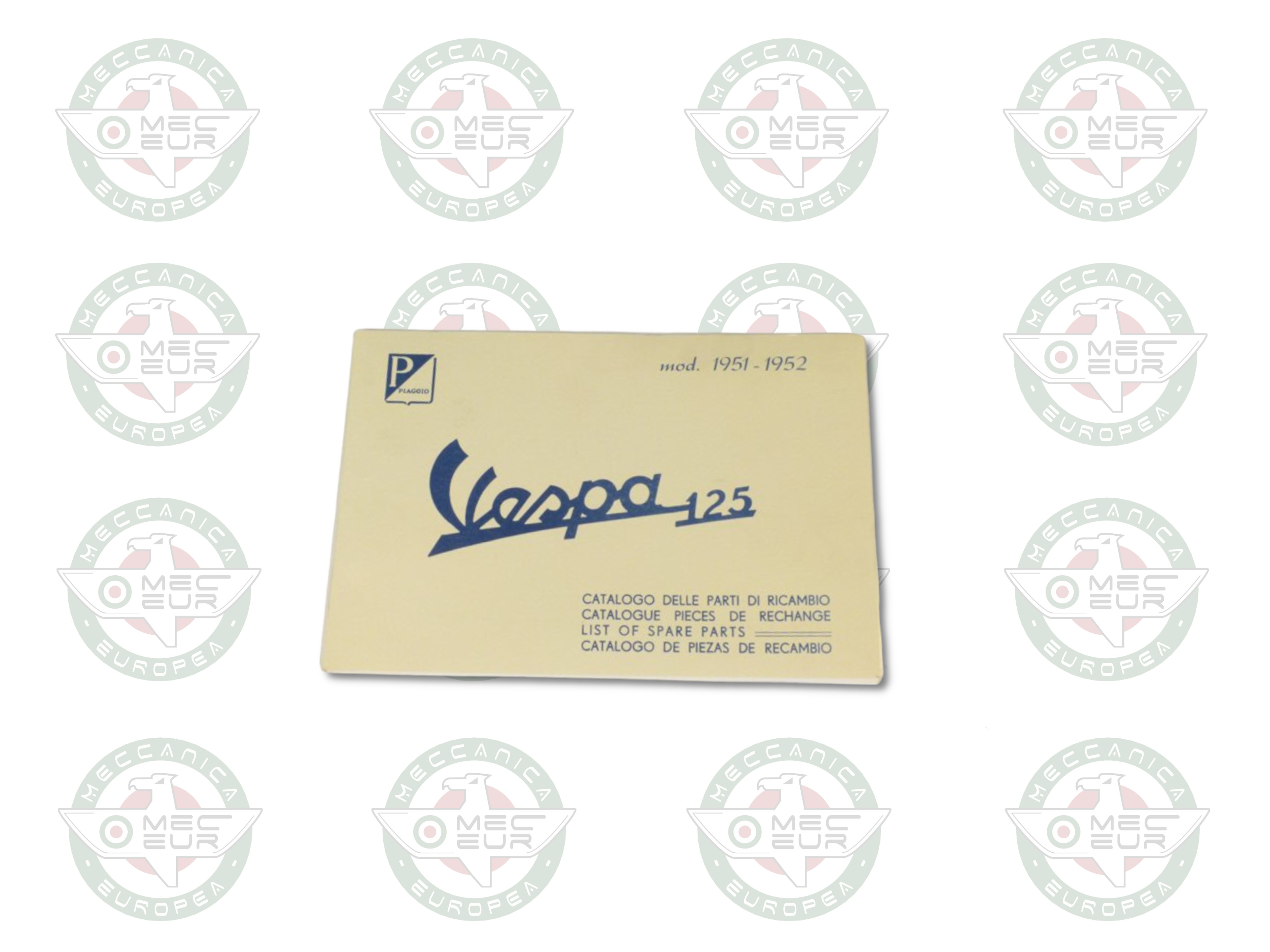 Manuale parti di ricambio per Vespa 125 1951/52